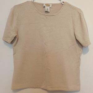 Talbots Light Cream Short Sleeve T